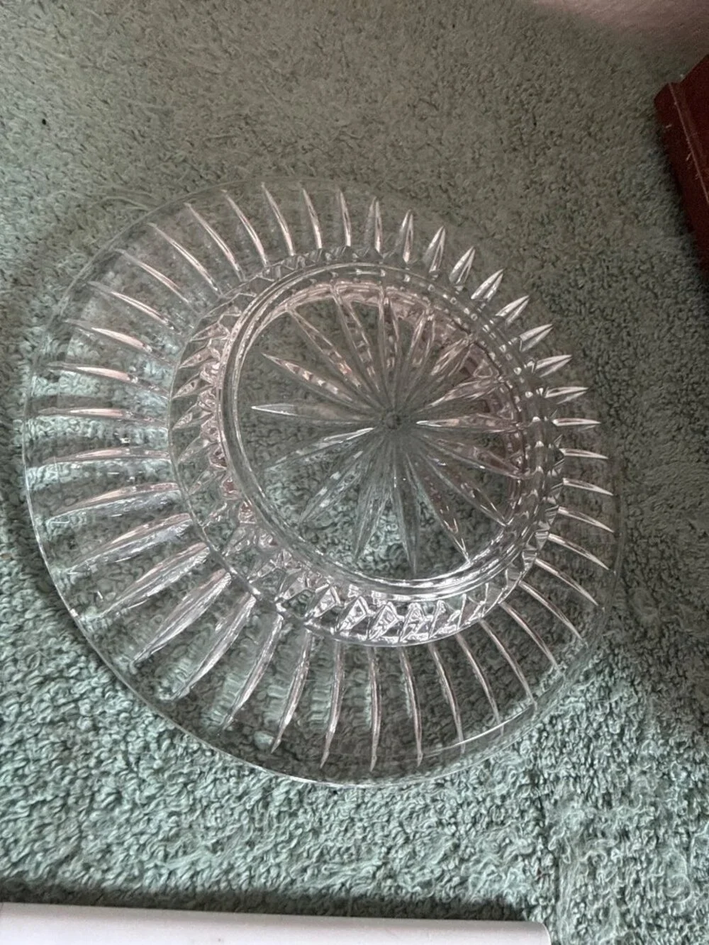 Vintage Cut Crystal Pillar Candle Holder, Poland